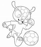 Mascota Dibujo Fuleco Futbol Mascotas Colorir Tatú Mascote Bola Desenhos Fazendo Drible sketch template