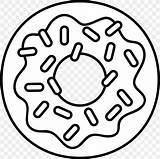 Donut Doughnut Webstockreview Line Sprinkles Weights Jing Fm sketch template