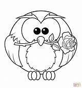Coloring Owl Pages Rose Ausmalbild Resolution Book High Colouring sketch template