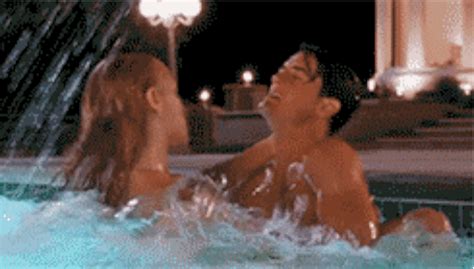 gay porn stars dakota payne and andrey vic recreate that pool sex scene from 1995 movie showgirls