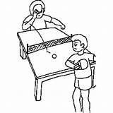 Table Tennis Ping Pong Coloring Drawing Pages Play Line Clipart Learn Getcolorings Must Body Rules sketch template