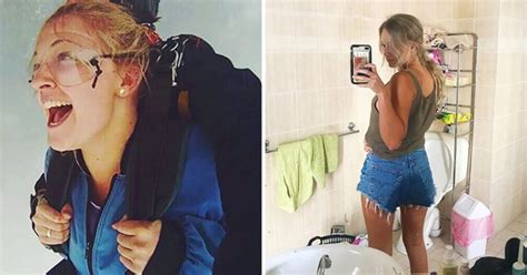 woman shares selfie after wetting herself to show reality of spinal