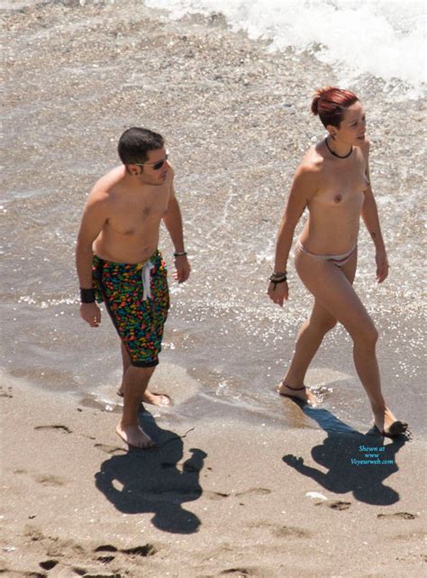 Topless Milf On A Beach Stroll Preview March 2015 Voyeur Web