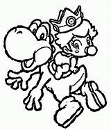 Yoshi Coloring Pages Mario Super Colouring Popular Gif sketch template