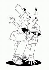 Pikachu Coloring Everfreecoloring sketch template