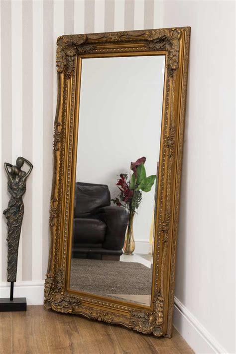 large lois leaner antique full length gold wall mirror ft  ft cm  cm ebay