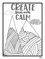 Mindfulness Counseling Colouring Counselor Anxiety sketch template