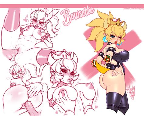 rule 34 ass blonde hair blushypixy bowsette breasts