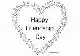 Friendship Happy Coloring Heart sketch template