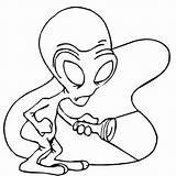 Kosmita Kolorowanka Kolorowanki Druku Ufoludek Alieno Extraterrestre Aliens Mroku Oscuridad Disegnare Wydruku Kategorii Stampare sketch template