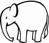 Animal Outlines Basic Outline Clip Clipart Elephant Use sketch template