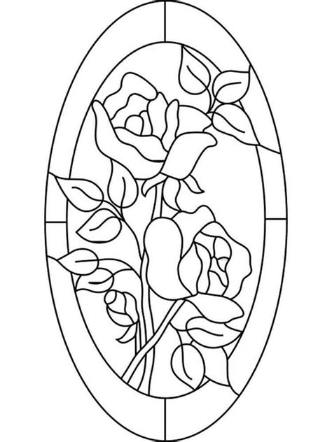 stained glass coloring pages  adults