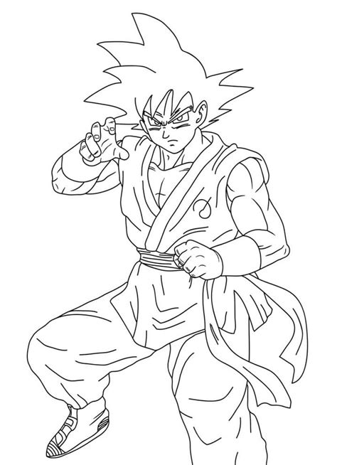 son goku  color coloring page  printable coloring pages  kids