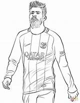 Neymar Pique Messi Colouring Gerard Ausmalbilder Lionel Supercoloring Piqu sketch template