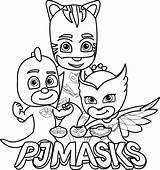 Pj Masks Coloring Pages sketch template