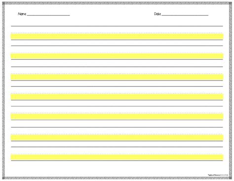 printable highlighted writing paper lines