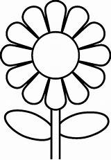 Flower Coloring Pages Flowers Blank Color Colouring Template Amazing Sheet Children Colour Clipart sketch template