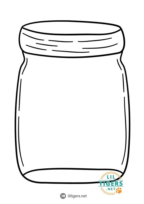 mason jar outline printable