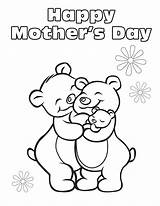 Happy Coloring Mothers Pages Mother Sheet Color Printable Kids Cute Mom Children sketch template