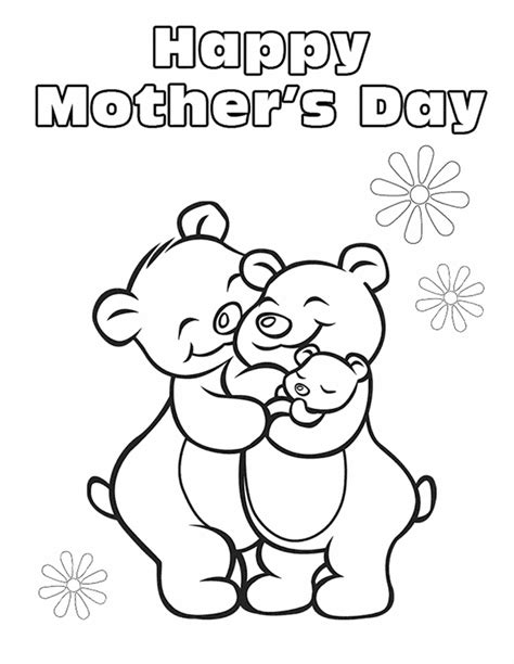 printable mothers day cards  kids  color coloring home