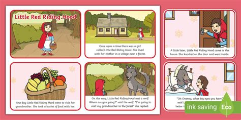 little red riding hood story sequencing with text twinkl