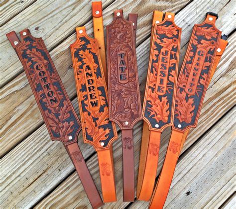 buy hand crafted custom leather gun slings handmade  usa premium designs   order
