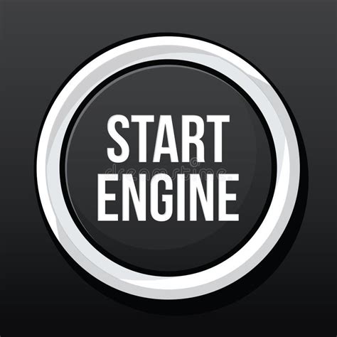start engine button  vehicle ignition stock vector illustration  glossy sign