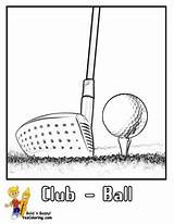 Golf Coloring Pages Clubs Players Kids Templates Drawing Ball Golfers Gallant Course Sport Choose Board sketch template