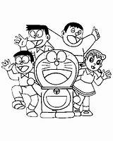 Doraemon Nobita Pages Coloring Shizuka Dorami Friends Suneo Colouring Character Jayen Cartoon sketch template