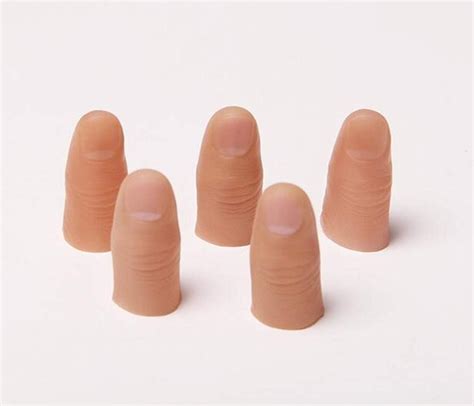 welliestr 10pcs 2 size fake soft thumb tip finger fake