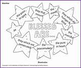 Beatitudes Coloring Kids Blessed Activities Sermon Mount Crafts Bible Sunday School Church Biblewise Worksheet Jesus Fun Matthew Pages Lessons Printable sketch template