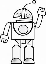 Robot Outline Drawing Line Clipart Simple Waving Clip Clker Getdrawings Large Cliparts sketch template