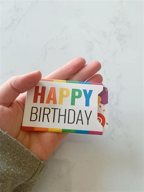 printable gift card holder happy birthday instant