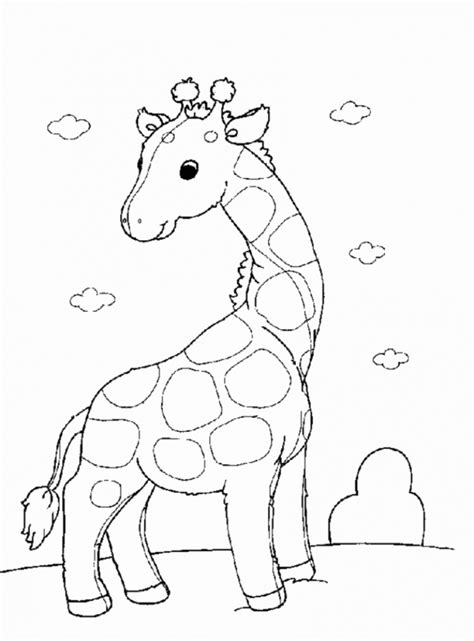 cartoon giraffe coloring pages coloring home