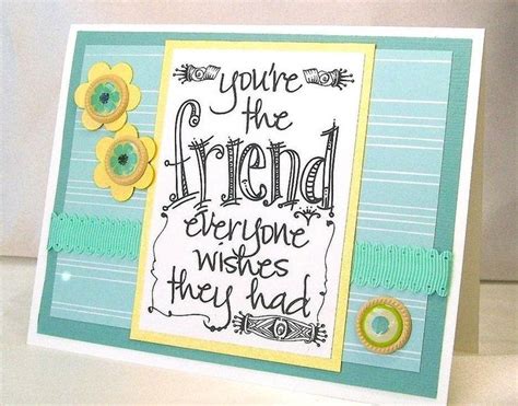 card  friend friendship card friendly wishes friend etsy