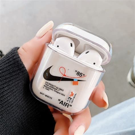 nike  white inspired airpods  case cover clear etsy
