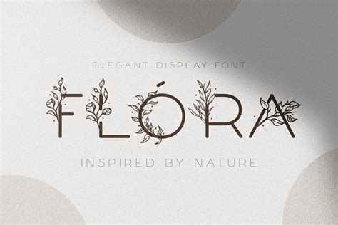 flora  delicate floral font  flowers  leaves   elegant  feminine font