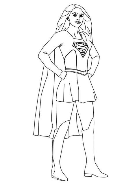 supergirl  coloring page  printable coloring pages  kids