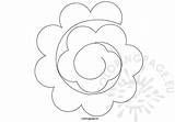 Template Rose Paper Spiral Flowers Reddit Email Twitter Coloringpage Eu sketch template