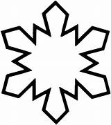 Coloring Snowflake Simple Pages Printable Star Categories sketch template