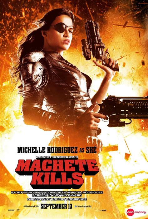 Machete Kills Poster Featuring Michelle Rodriguez As Shé Machete Kills
