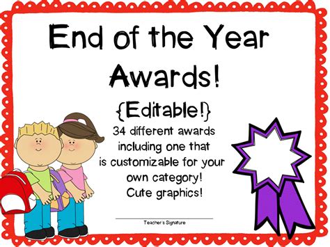 year awards editable preschool diploma template