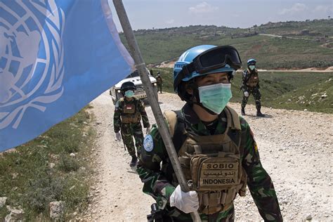 unifil indonesians peacekeepers  maintain stability  blue  unifil