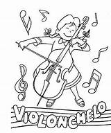 Instrumentos Musicales Cuerda Fichas Colorear Orquesta Educacion Violonchelo Tablero Riomar Atividades sketch template