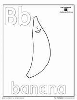 Banana Coloring Printables Worksheets Pages Alphabet Printable Kids Activities Choose Board sketch template