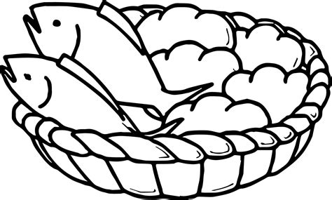 printable fish loaves coloring pages ellisilali