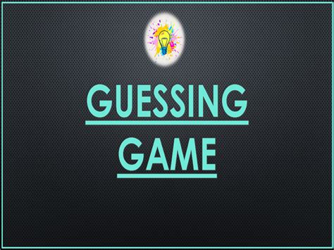 guessing game teaching resources