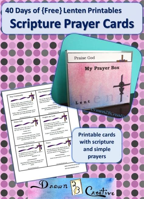 days   lenten printables prayer cards drawnbcreative