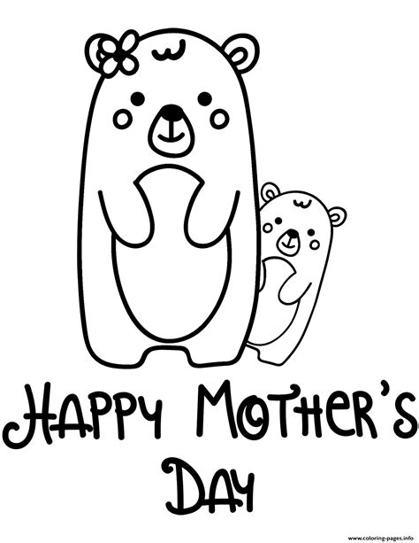happy mothers day  kids coloring page printable