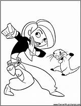Coloring Kim Possible Pages Tim Topsy Disney Colouring Print Template sketch template